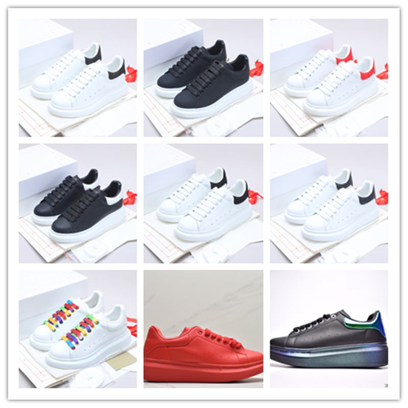 

2021 designer overseized ll alexander new ok mcqueens mcqueen mqueen men women shoes platform sneakers 36-44 gddfj, Black