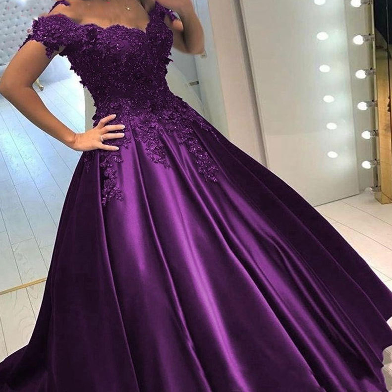 2021 Luxury Evening Dresses Dubai Beaded Lace with Puffy Long Sleeves Side Split Bling Rhinestones Pearls Bow Belt Plus Size Prom Gowns-image-737036035