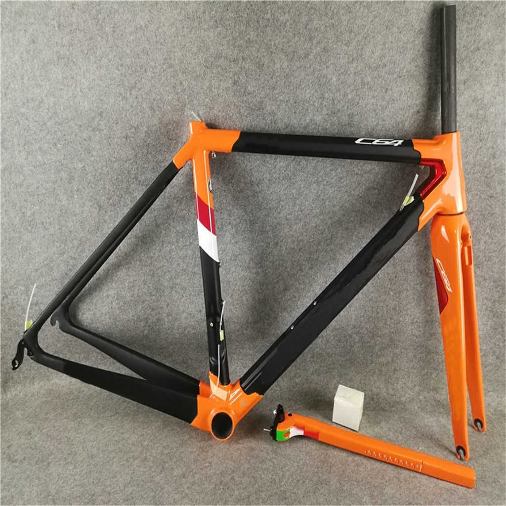 

Orange C64 Frame Glossy Matte MIx Road Bike Carbon Road Bicycle Frame, C64-1