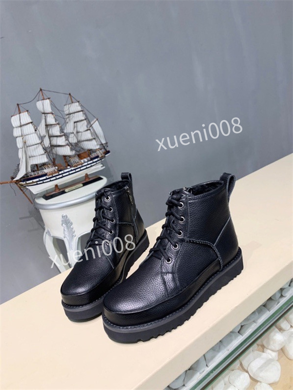 

2021 ankle boots Women Shoes Winter Boot Ladies Cowhide Leather High Top Womens Flat Martin Booties shoe rx211014, 02