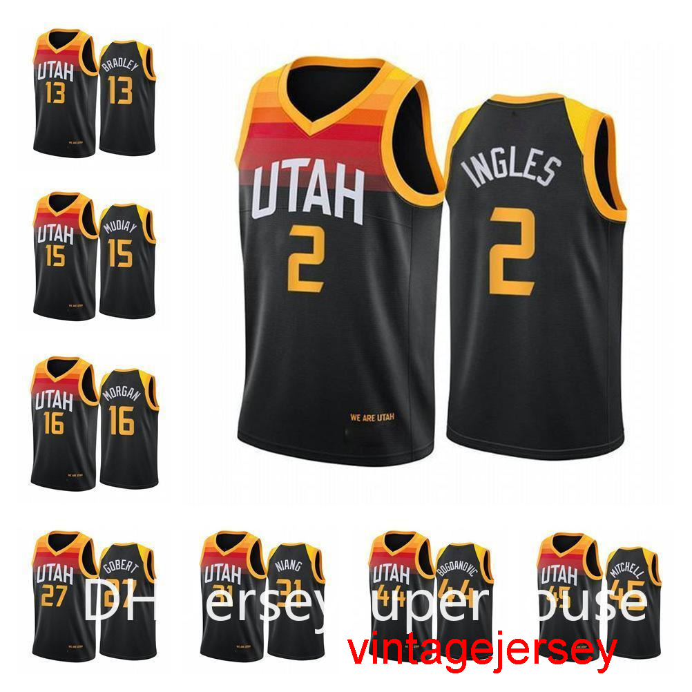 

2021 Men Donovan 45 Mitchell Mike 10 Conley 00 Clarkson Rudy 27 Gobert 17 Udoka Azubuike 15 Derrick Favors Basketball Jerseys, Colour 5