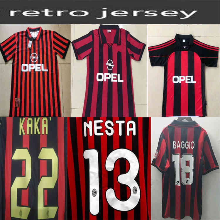 

1962 1963 2007 2002 2003 2004 AC MILAN Gullit SOCCER JERSEY 1988 96 97 Van Basten KAKA Inzaghi adult football shirt, Black;yellow