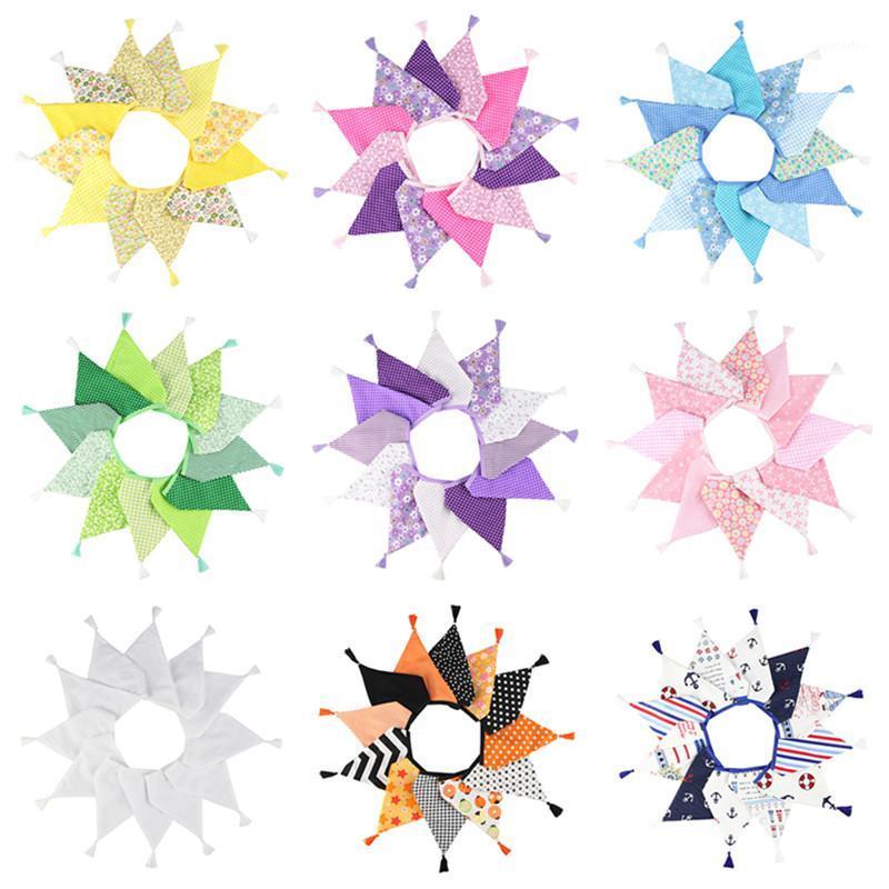 

Party Decoration 12 Flags 3.2m Pretty Cotton Fabric Bunting Pennant Flag With Tassels Banner Garland Baby Show Wedding/Birthday Decor