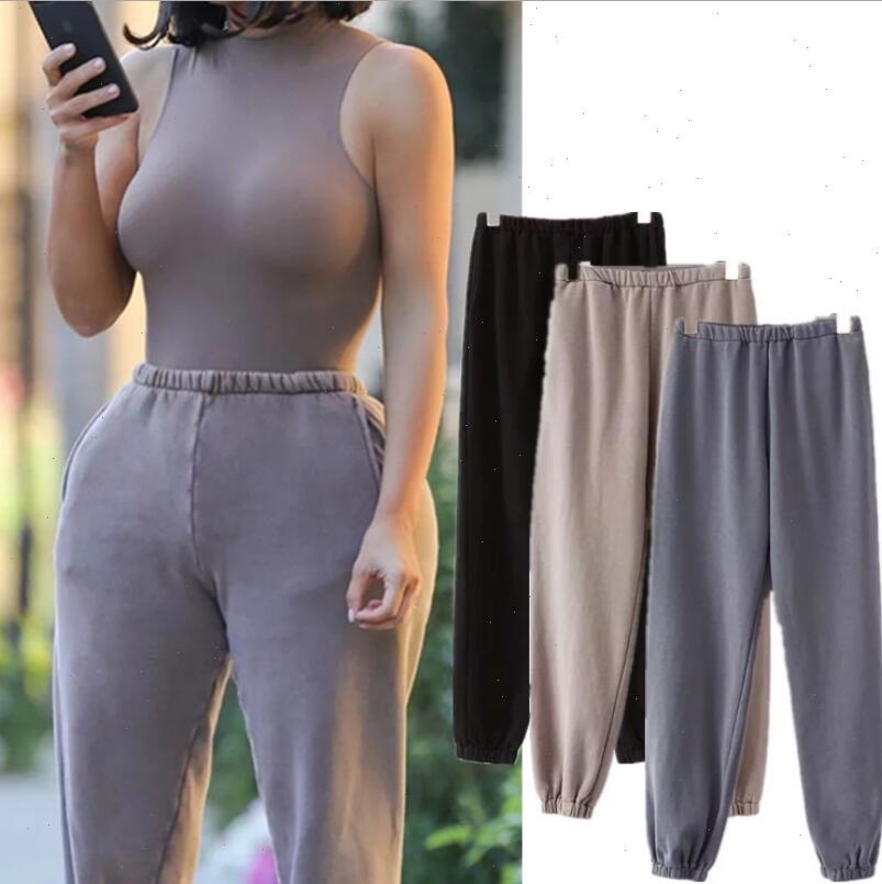 

womens capri women solid color sweatpants and jogger black pants femme sweat streetwear high waist harem trousers track pantalon, Black;white