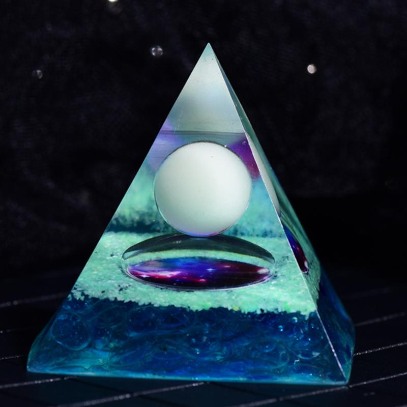 

Decorative Objects & Figurines Pyramid Gold Foil Amethyst Peridot Healing Crystal Energy Collector Expel Evil Force Gather Fortune EMF Prote