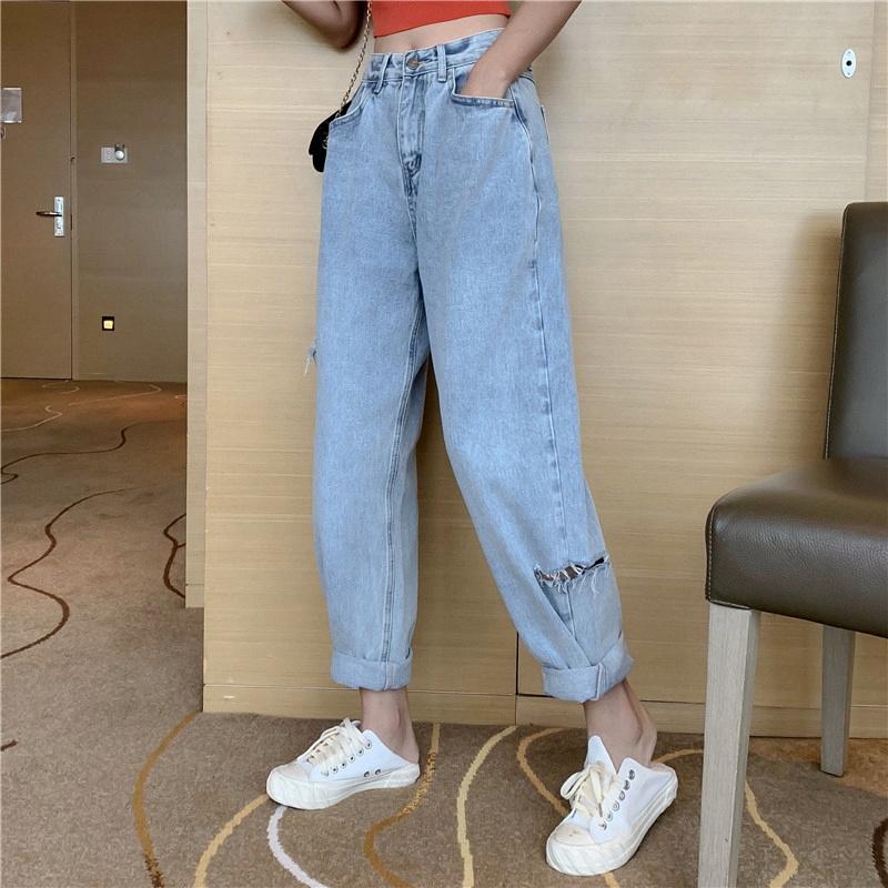 

Women's Jeans 2021 Irregular High Waist, Blue