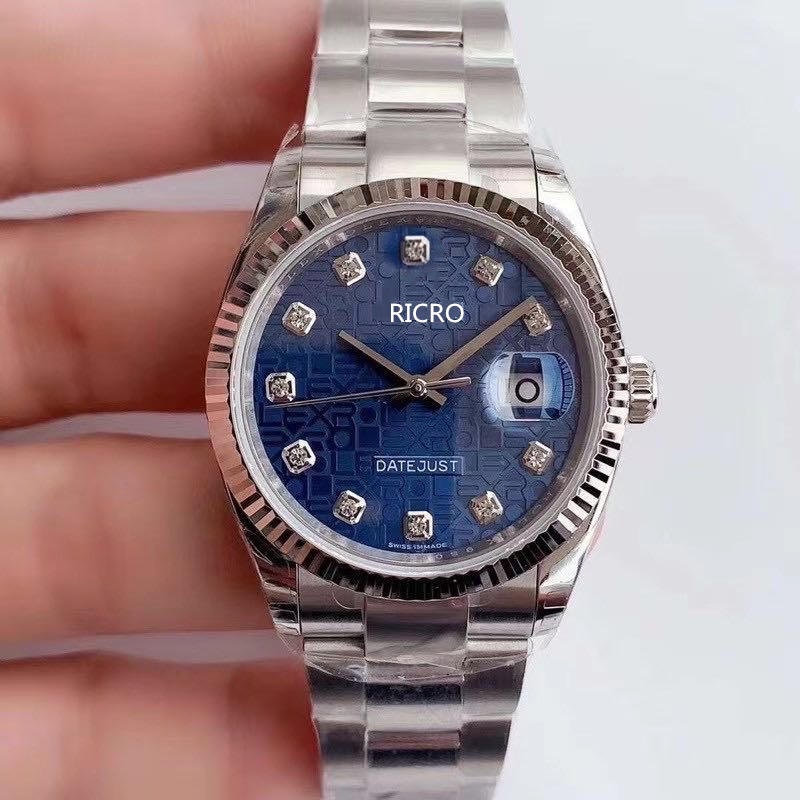 

EW High End Fashion Women's Watch 36mm Tooth Ring Drill Nail literally with 3235 Automatic Movement 904 Precision Steel Sapphire Mirror Sport Waterproof, Box