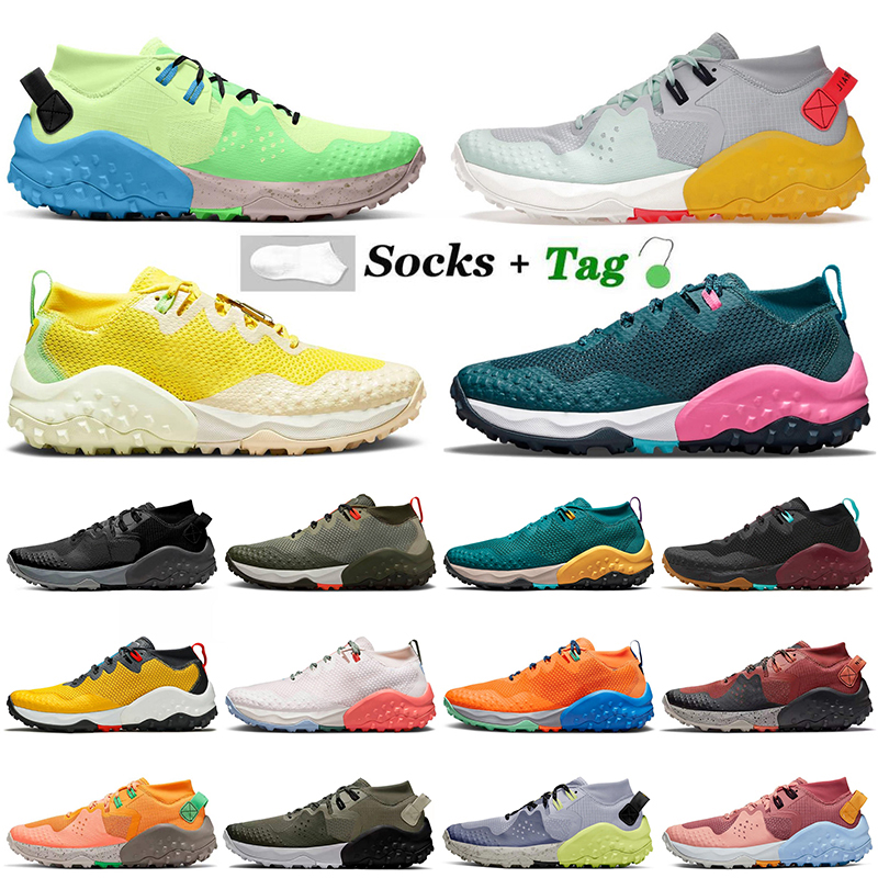 

2022 With Socks Zooms Wildhorse 6.0 7.0 men women Running shoes Barely Volt Off Canyon Pink Total Orange Light Army Dark Sulfur mens trainer sports sneakers, No#5 cargo khaki 40-45