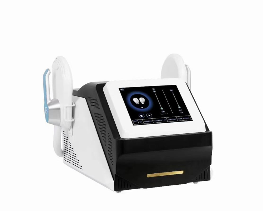 

portable 2 handles ems sculpting machine electromagnetic tesla muscle sculption