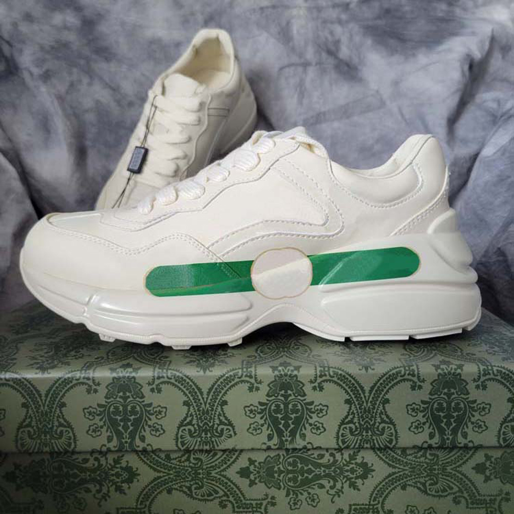 

Casual shoes leather sneaker Men Women shoe with Strawberry wave mouth Tiger Web print Vintage Trainer man woman By Shoe02 12, #15