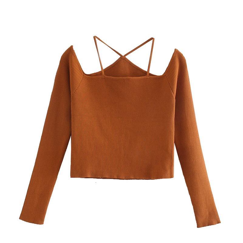 

Women' Sweaters 1988 Autumn Winter Women Cashmere Sweater Off-the-shoulder Top Knitted Bottom Long Sleeve Loose Tops Pullover, Cn749ka