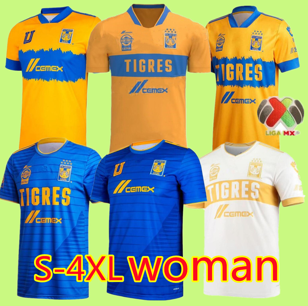 

S-4XL 2021 2022 Clubes UANL Tigres GIGNAC Soccer Jerseys men 20 21 VARGAS Home away Tercer Pizarro Mexico Football Shirts, Woman