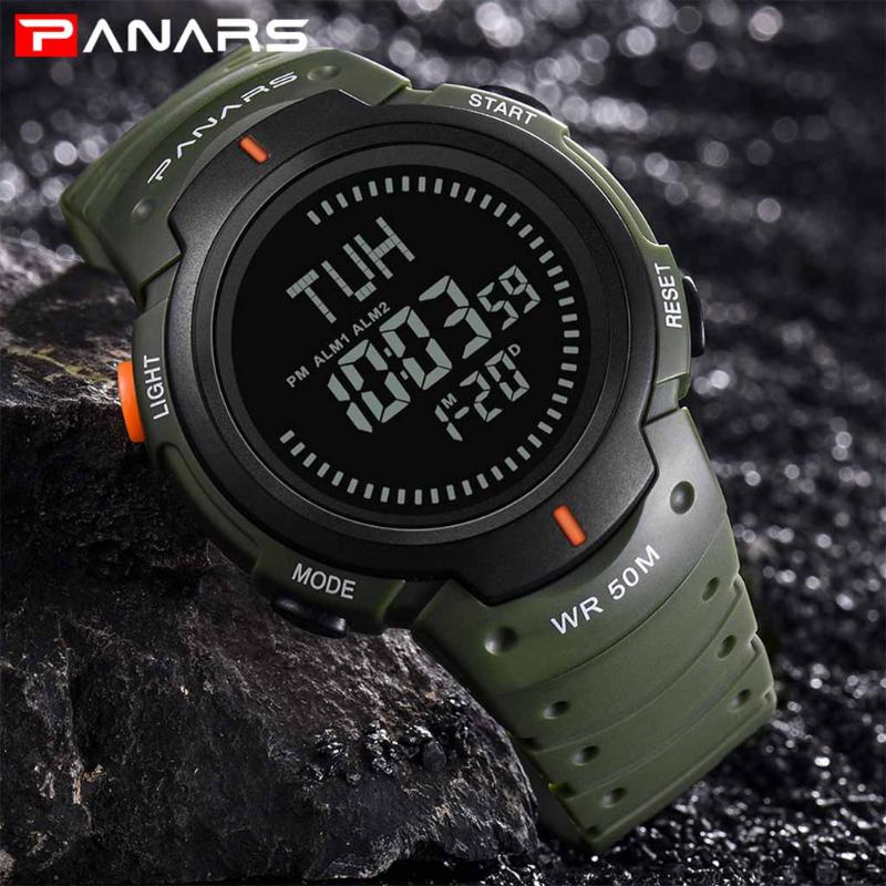 

Multi Fashion Chronograph Wristwatch Mountaineering Compass Waterproof Luminous Men's Electronic Watch Relogio Masculino #10 Wristwatches, As photo