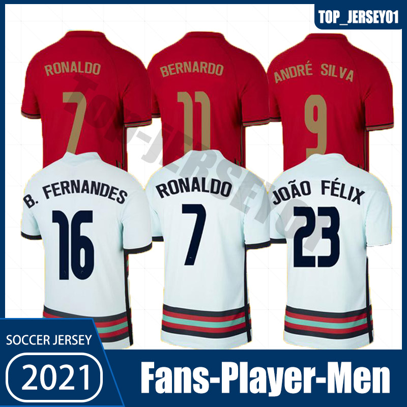 

2020 RONALDO DIOGO JOTA JOÃO FÃLIX soccer jerseys RÃBEN NEVES BERNARDO CANCELO BRUNO FERNANDES 2021 national football shirt 20 21 Men Women, Black