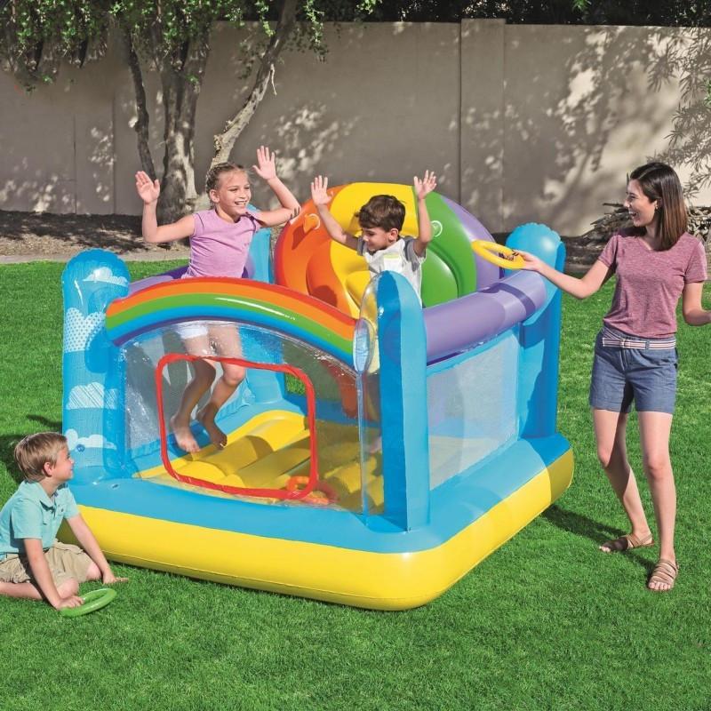 

Trampolines Inflatable Bouncer Toddler Bounce House For Birthday Party Rainbow Jumping Castle Playhouse Children Outdoor Yard Toys