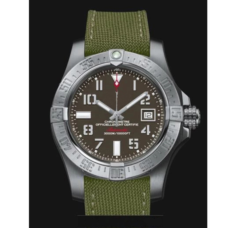 

Classic New Silver Black Rubber Automatic Mechanical Mens Watch Stainless Steel Sport Watches Sapphire Green Canvas AAA+, Make waterproof 50m