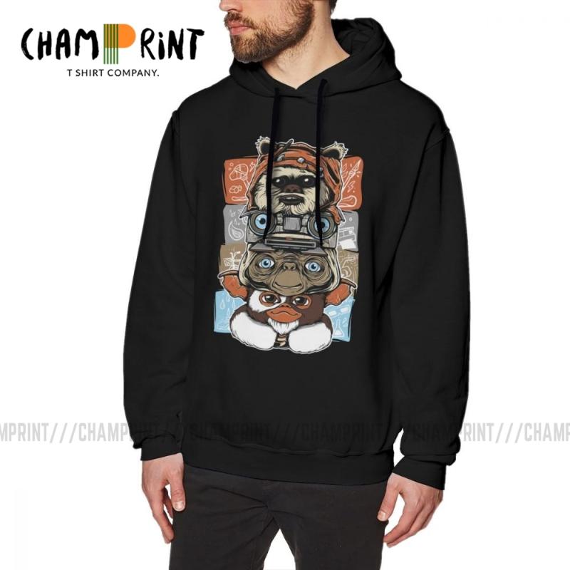 

Men's Hoodies & Sweatshirts Men 80s Horror Christmas Hoodie Birthday Present Cotton Gremlins Gizmo Monster Gremlin Hooded Sweatshirt Funky S, Black