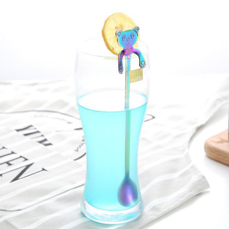 

Spoons Jishi 304 Stainless Steel Tableware For Creative Cartoon Bear Spoon Can Be Hung Cup Coffee Ice
