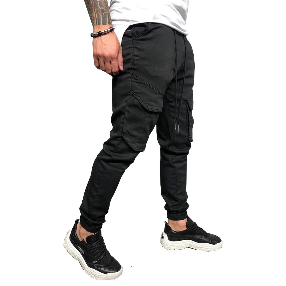 

pants trousers fitness territory european large men's casual corset overalls, Black