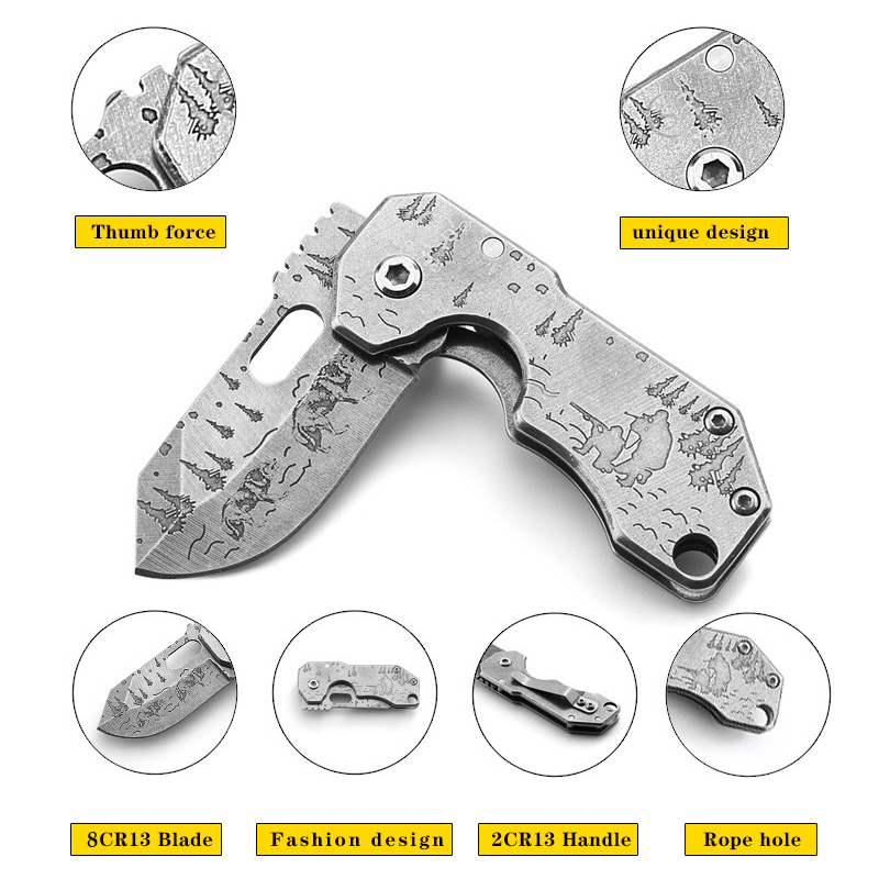 

Fod Pare Pee Pocket Carabiner Knife Outdoor Box Bade Camp Open Hang Muti Too Sef-Defense Surviva Cimbing Riding Camping