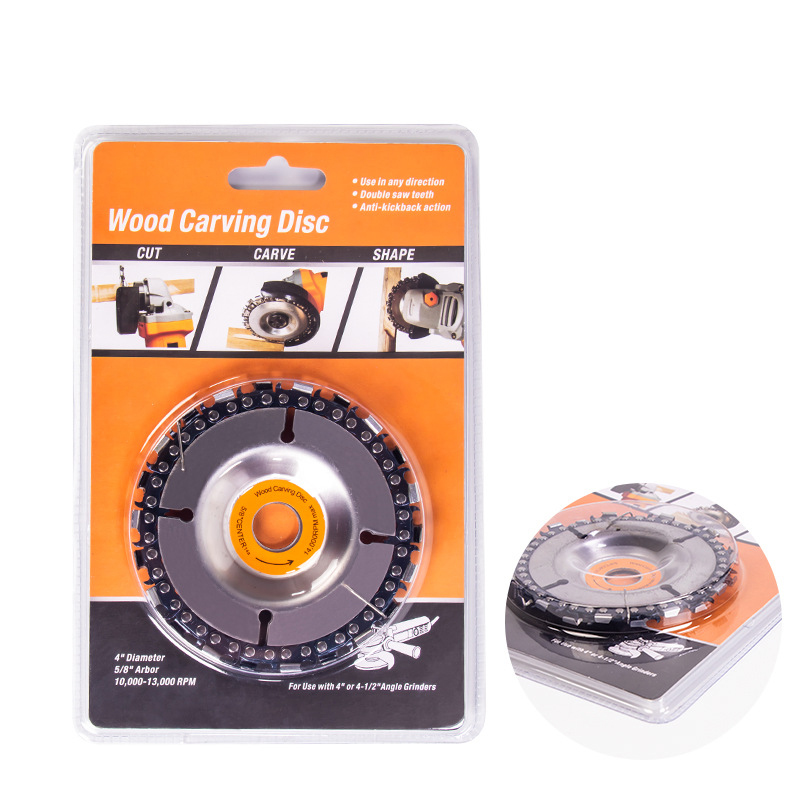 

4/4.5/5 inch Angle Grinder Saws Chain Disc Woodworking Chains Wheel Tools Wood Slotting Saw Blade Wood Carving Discs Carve Cut or Shape