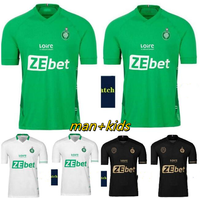 

2021 AS Saints-Étienne soccer jerseys home away Youssouf 21 22 ST Etienne MAILLOT DE FOOT KHAZRI BOUDEBOUZ AHOLOU asse 2022 FOOTBALL SHIRT set Men + Kids kit uniforms