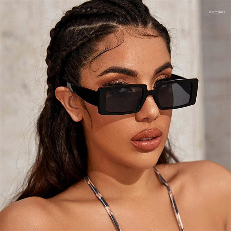 

Sunglasses 2021 Small Frame Women Green Retro Rectangle Sun Glasses Ladies Candy Color Transparent Shade Female Gafas De Sol1