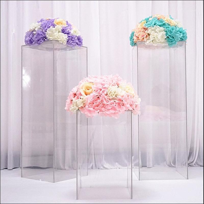 

Party Decoration Acrylic Wedding Arch Props Road Guide Crystal Square Frame Bracket Vasechristmas Deco