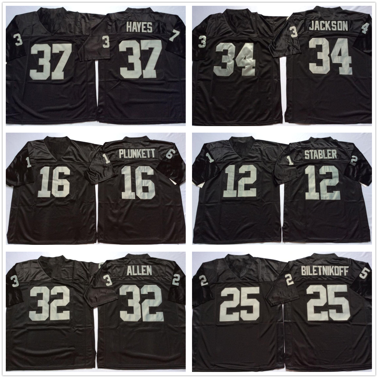 

NCAA Vintage Football jersey 78 shell 77 alzado 75 long 60 sistrunk 42 lott 37 hayes 34 jackson 32 allen 25 biletnikoff wear all stitched mens jerseys black