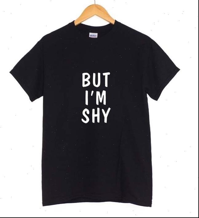 

but im shy letters women print cotton casual funny tee hipster drop ship z 441, White