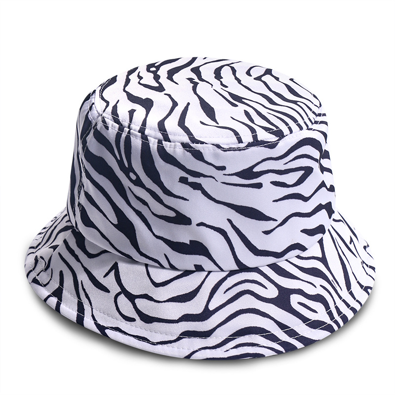 

Korean Style Versatile Horse Stripes Bucket Hat Spring and Summer Sun Hat Sun Protection Leisure Travel Men & Women Trendy Fashion Bucket Ha, Black