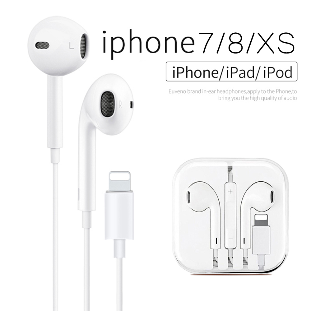 Original Earbuds for lightning In Ear Earphones with Microphone and Volume Control for iPhone 7/7 Plus / 8/8 Plus/X/XS Max/XR/11-image-724966203