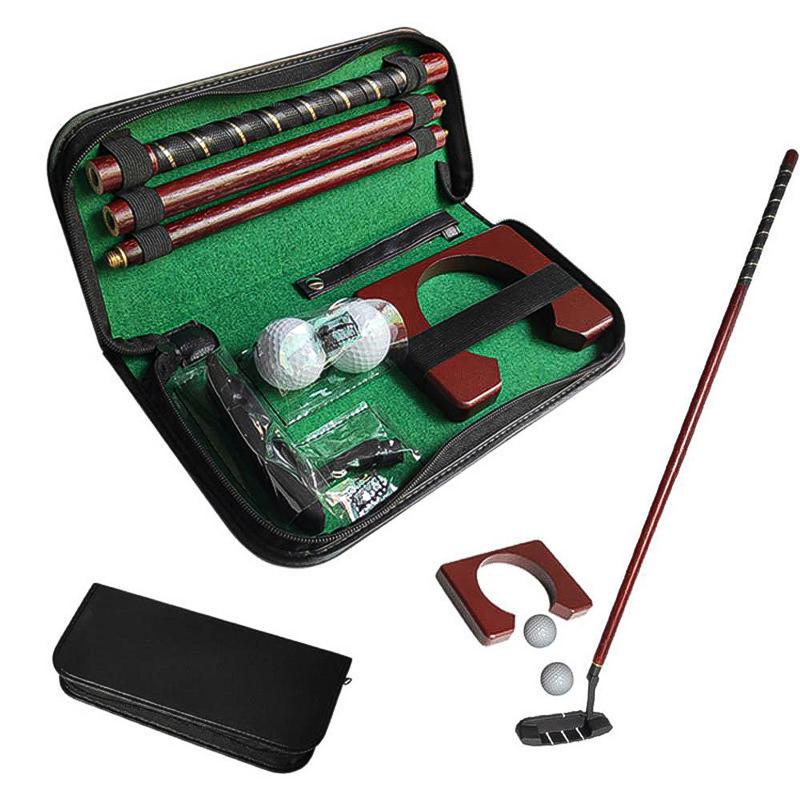 

Complete Set Of Clubs PVC Golf Putter Sports Putting Training Aids Carry Case Travel Equipment Ball Holder Practice Mini Portable Trainer Ki
