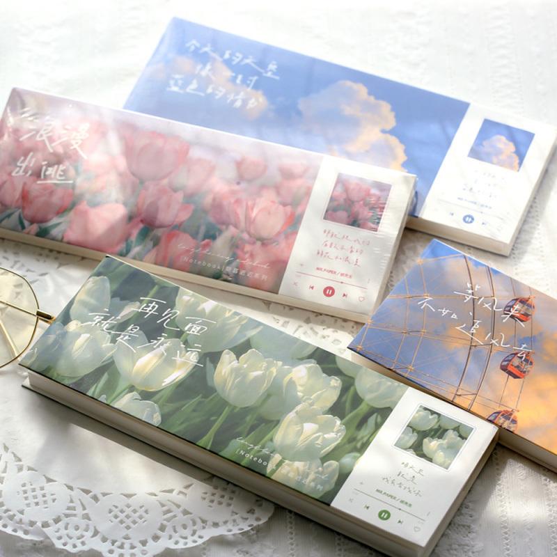 

Gift Wrap 96Sheets Flower Pattern Hand Account Portable Notebook DIY Handwritten Notepad For Student Stationery Supplies