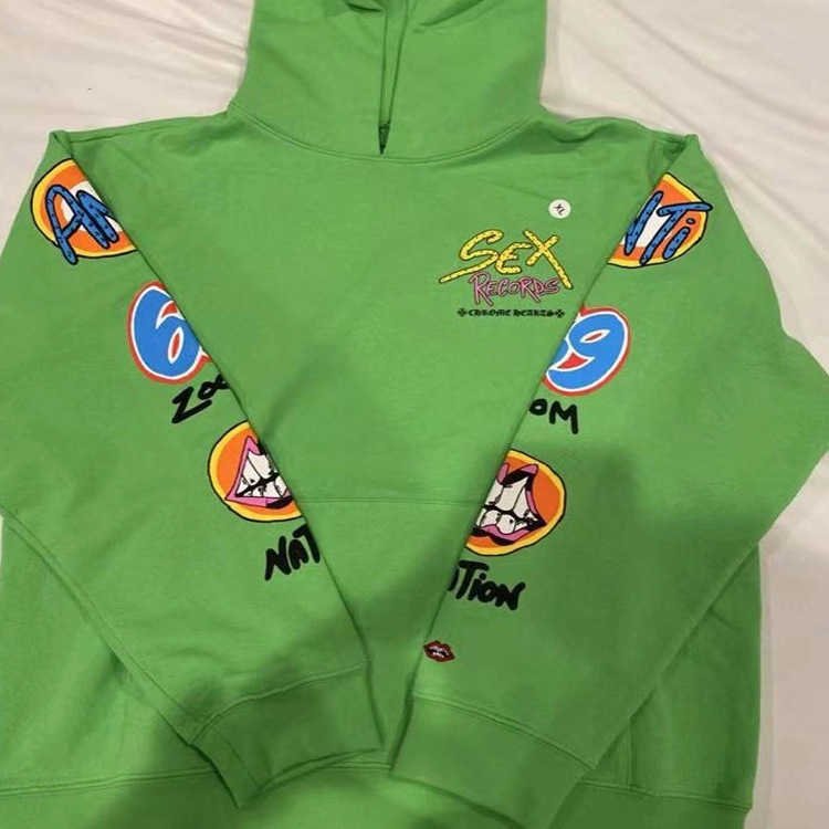 

Ch cross brand 2021 autumn and winter new printed sweater coat tide brand couple long sleeve green blouse female, Black
