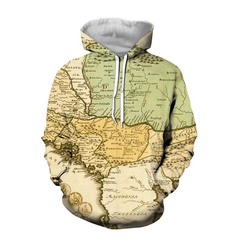 

Men's Hoodies & Sweatshirts LIASOSO 2022 3D Print Map Streetwear Harajuku Fashion Hoodie Men /Sweatshirt/zip Clothing, Black