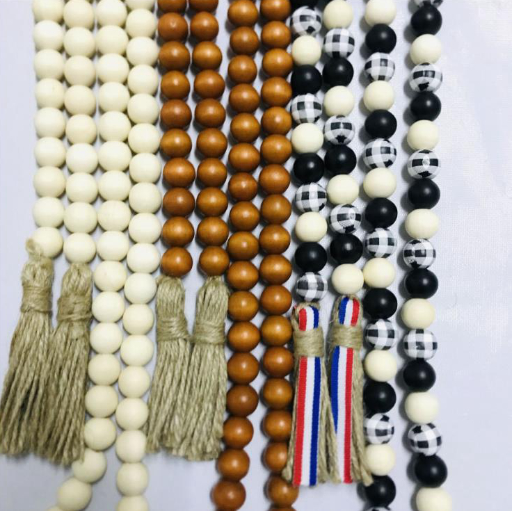 

Wall Decor Wood Bead Garland Tassel String Hemp Rope Room Hanging Ornament Nordic Home Decor 6 Designs Optional BT6595