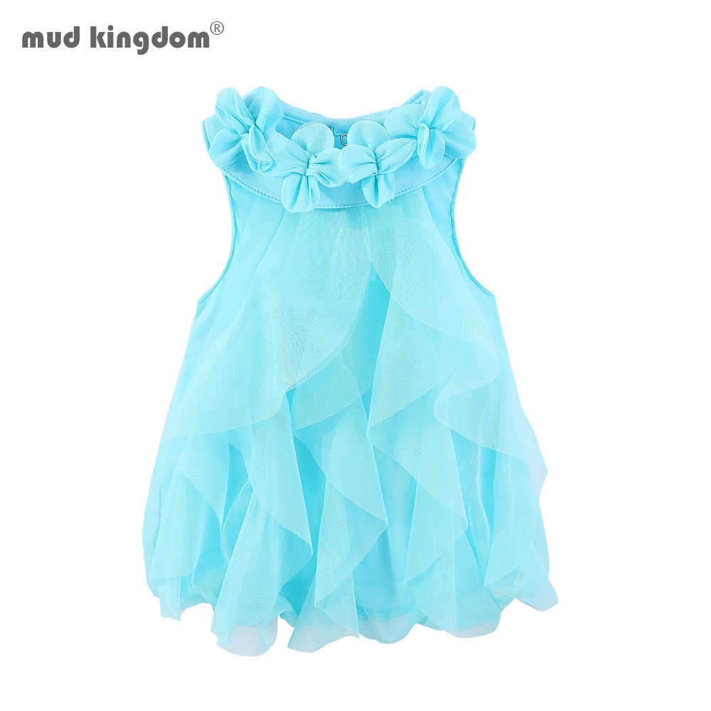 

Mudkingdom Baby Girls Dresses Mesh Chiffon Summer Sleeveless Prinesss Dress 210615, Pink