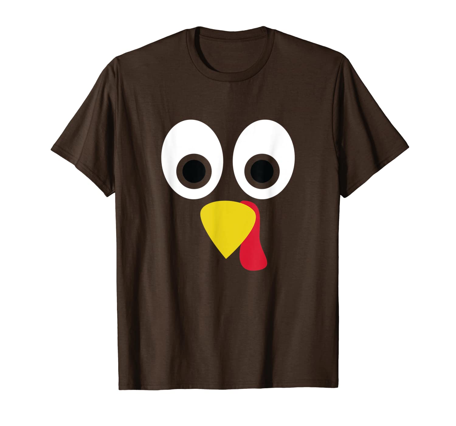 

thanksgiving turkey face costume t-shirt, White;black