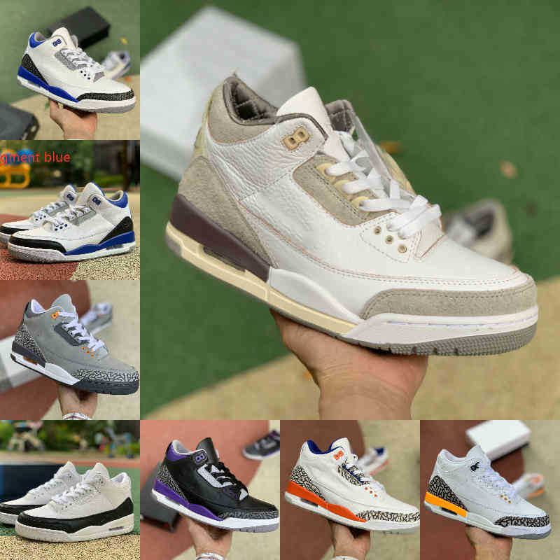 

Top Quality Racer Blue 3 3S Basketball Shoes Mens Laser Orange Varsity Royal Fire Red UNC JTH Fragment blue Black Court Purple Knicks Racer JORDÁN, Jth nrg white cement