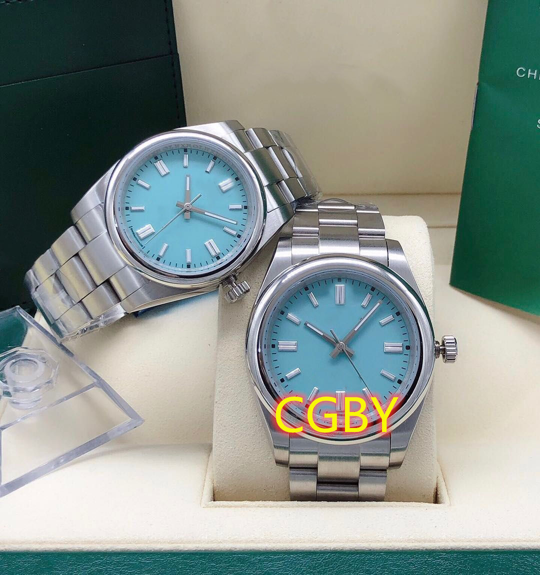 

Automatic mechanical watch three sizes available 31 36 41 mm imported movement consumption type fine steel super luminous color disc lovers fashion sports series, Sapphire