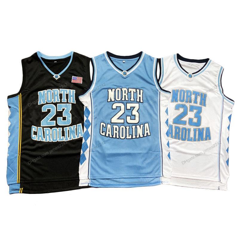 

Ship From US Michael MJ #23 Basketball Jersey North Carolina TAR HEELS Jerseys Men's All Stitched Blue White Black Size S-3XL Top Quality