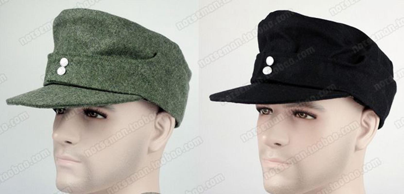 

Wide Brim Hats WWII GERMAN WH EM Elite M43 1943 PANZER WOOL FIELD CAP Military HAT, Black