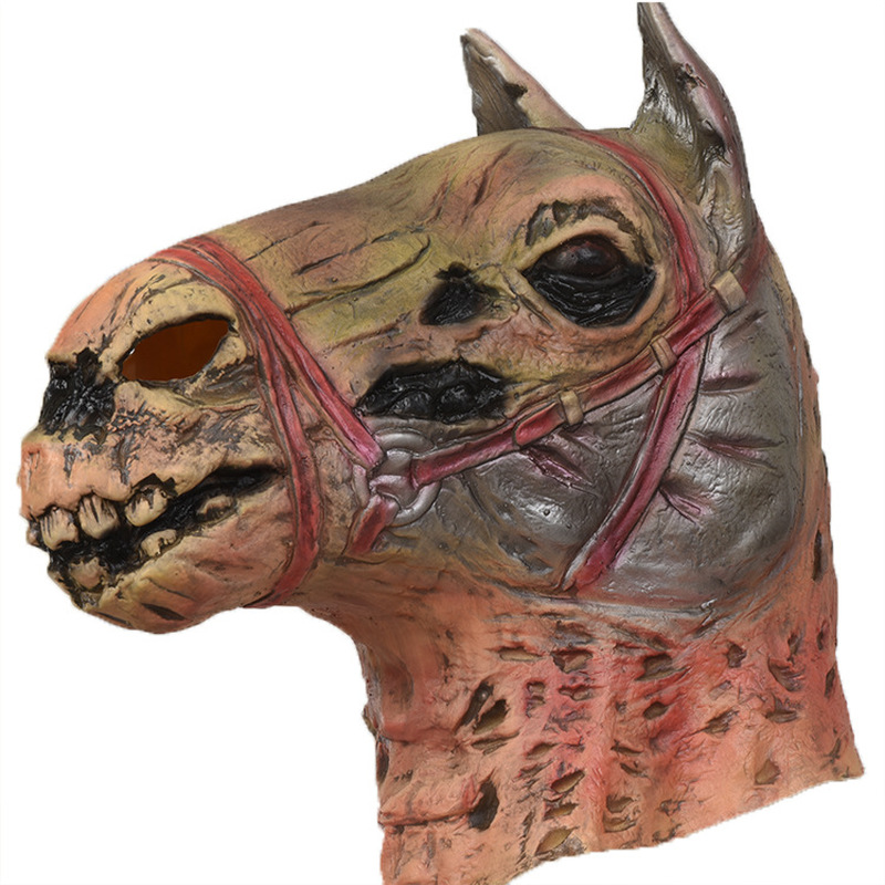 

Horse Head Mask Halloween High Quality Horror Novel Fun Horror Ball Haunted House
