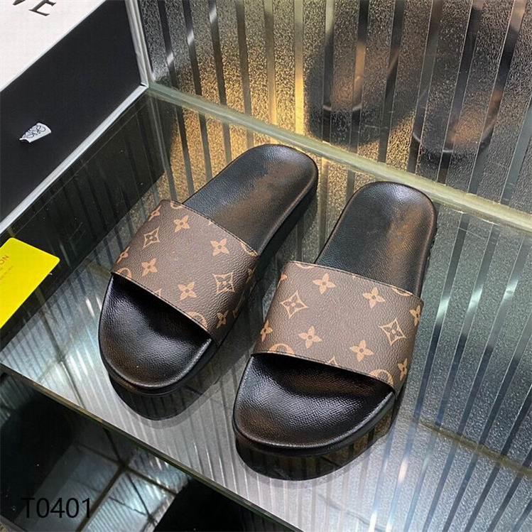 

Man Woman Summer Sandal Beach Slide Home Slipper Flat Slider Fashion Shoe Print Leather Rubber Flower Bee Arrow Strawberry 019, Orange