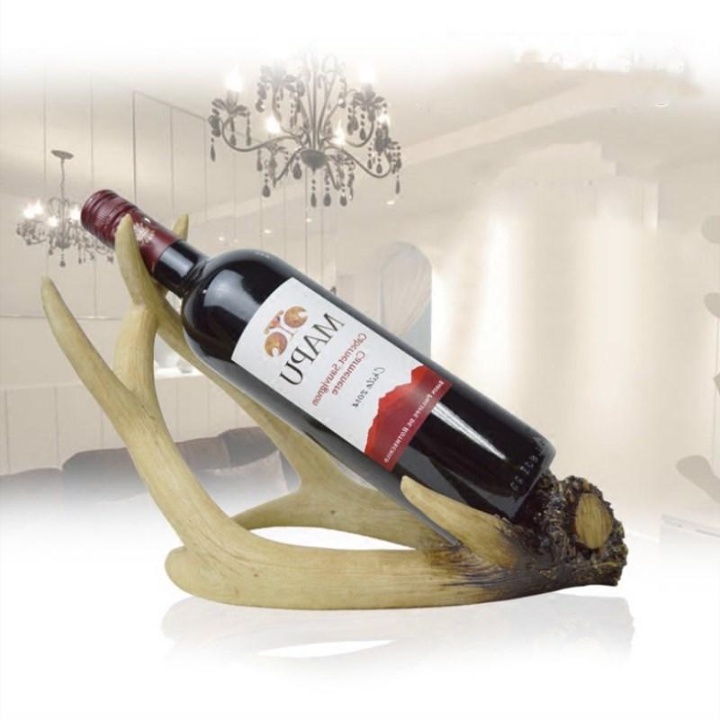 

Tabletop Wine Racks European Creative Antler Rack Style Living Room Decoration Home Cabinet Resin Crafts