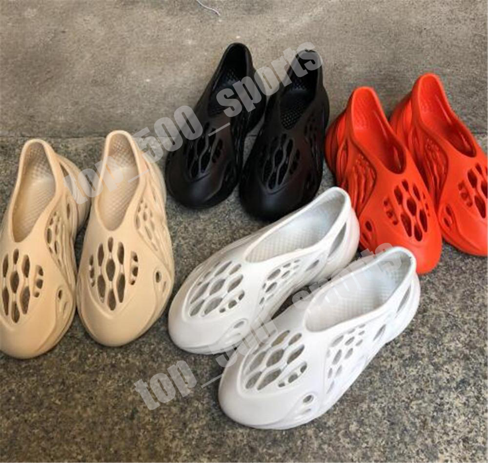 

Foam runner shoes clog sandal triple black white Khaki fashion slipper women mens tainers beach sandals slip-on, As shown in the picture