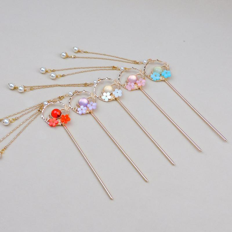 

Hair Clips & Barrettes Vintage Stick For Women Chinese Retro Tassel Hairpins Traditional Ancient Wedding Female Accessories Jewelry, Golden;silver
