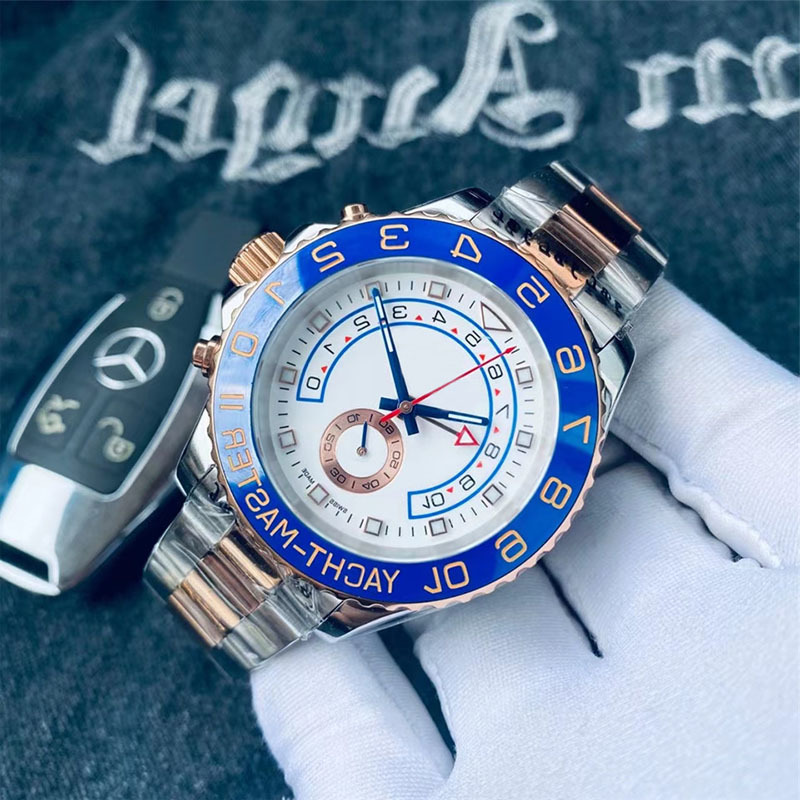 

2021 montre de luxe Mens watches 116681 44mm Two Tone Gold Stainless Steel Men's Automatic Mechanical Watch Big Dial Chronograph waterproof, Box