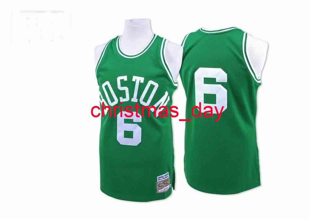 

Mens Mitchell & Ness Bill Russell 1962-63 Jersey Stitched Custom Any Name Number XS-6XL Basketball Jersey, Black